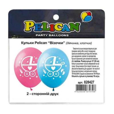 Тематичні кульки 30см. візочки дівчинка/хлопчик. Pelican 828427