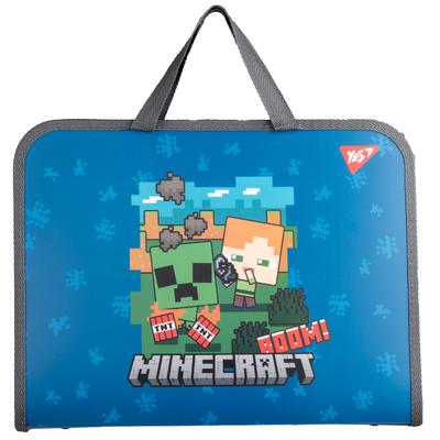 Папка-портфель пластиковий на блискавці з ручками А4. Minecraft Alex. Yes 492237