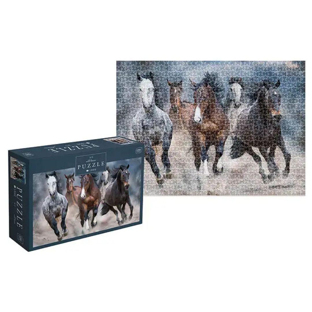 Пазл на 1000 елем. Horses №3. Inter Druk 4980