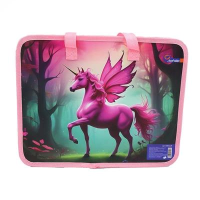 Папка-портфель пластиковий на блискавці з ручками А4. Unicorn. JF 2025-09