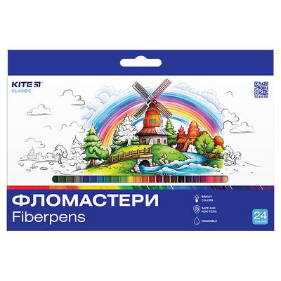 Фломастери 24 кольорів. Kite Classic 456