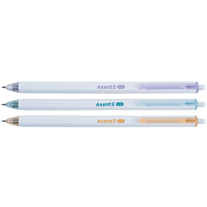 Ручка гелева автоматична Axent Fineline cbyz 0,38мм 1121-02