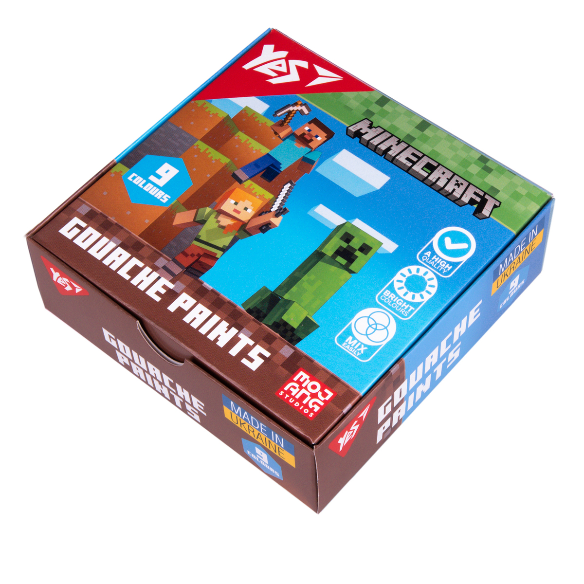 Гуаш 9кол. 20мл. Minecraft. Yes 230406