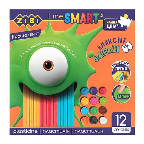 Пластилін дитячий 12кол. 240гр. Line SMART. ZIBI 6224