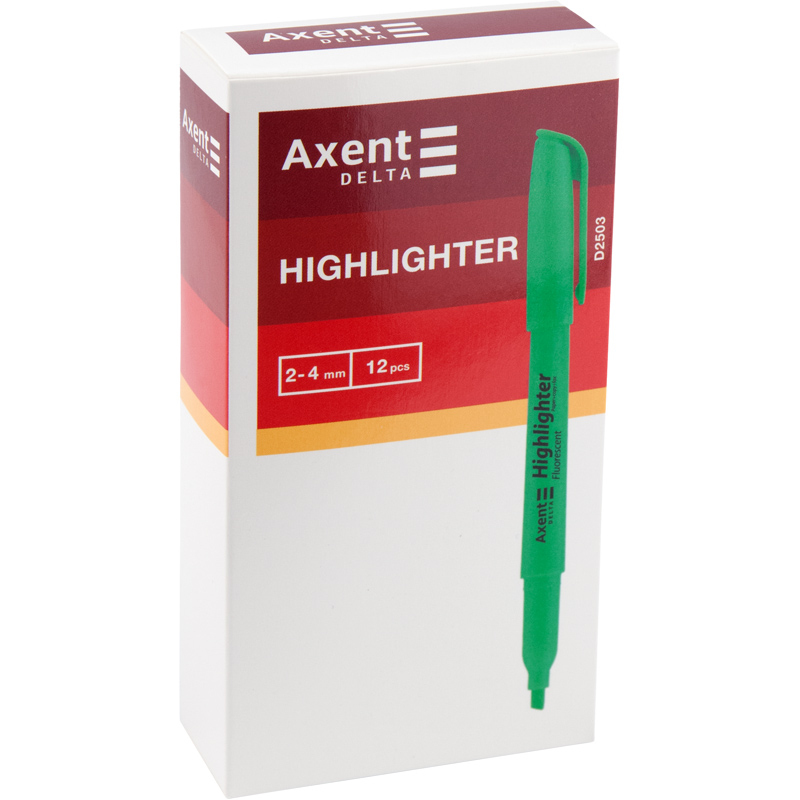 Маркер текстовий оранжевий Highlighter тонкий DELTA. Axent 2503-12