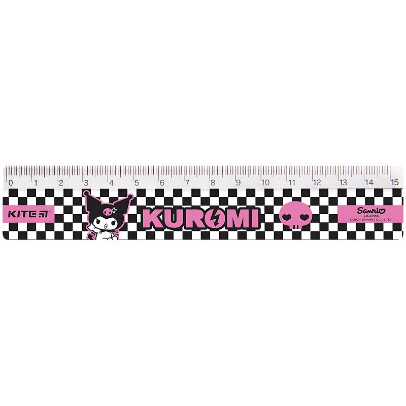 Лінійка пластикова, 15 см. Kuromi. Kite 24-090-1