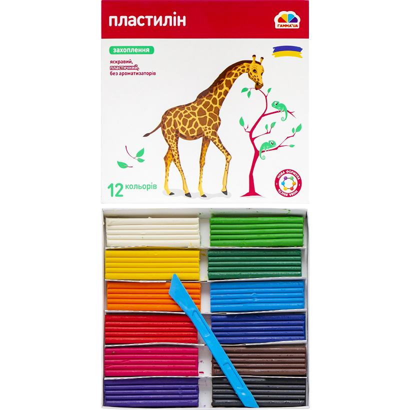 Пластилін дитячий 12кол. 190гр. ГАММА 200312