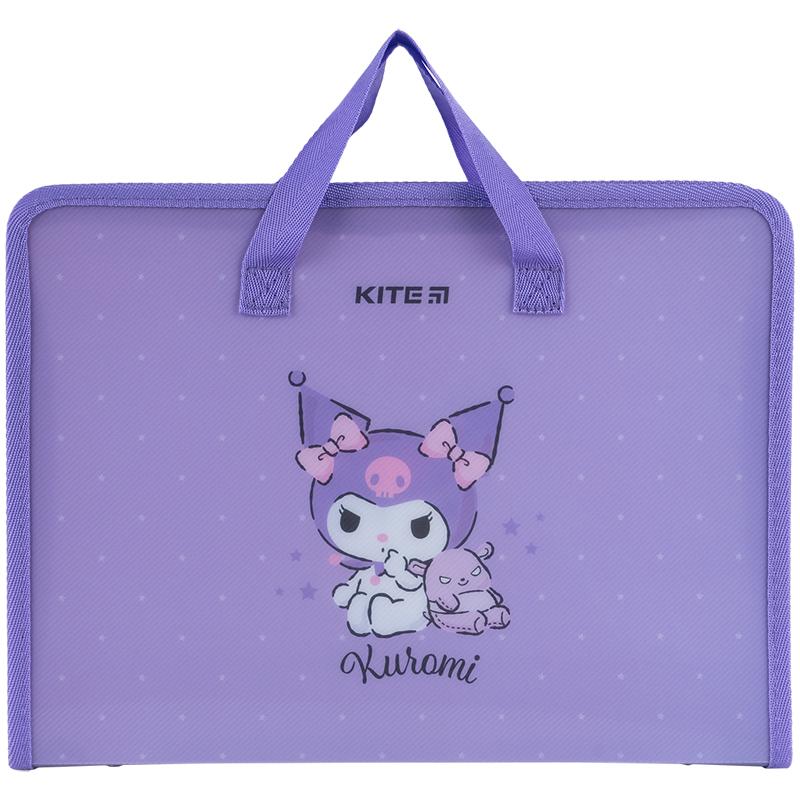 Папка-портфель на блискавці 1 відділення. Kuromi. Kite 24-202