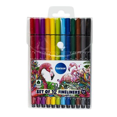 Набір лінерів Centrum Fineliners 0.7 мм 12 кольорів 80255