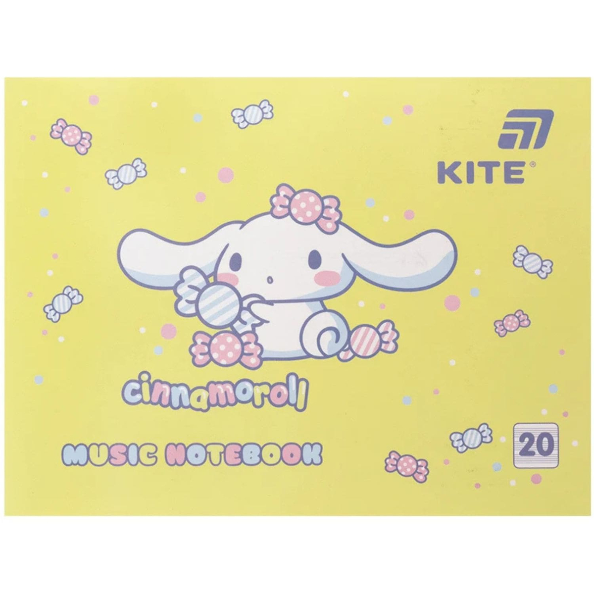 Зошит для нот А5. 20 аркушів. Cinnamoroll. Kite 26-405