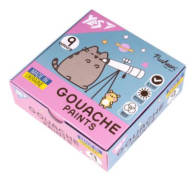 Гуаш 9кол. 20мл. Pusheen. Yes 230401