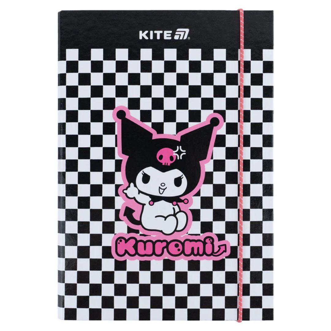Папка для зошитів В5 на гумках. Kuromi. Kite 25-210-3