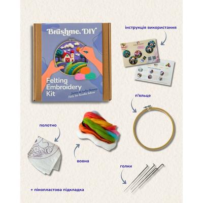 Набір для валяння картини з вовни. Прованський ранок. Brushme DIY 002