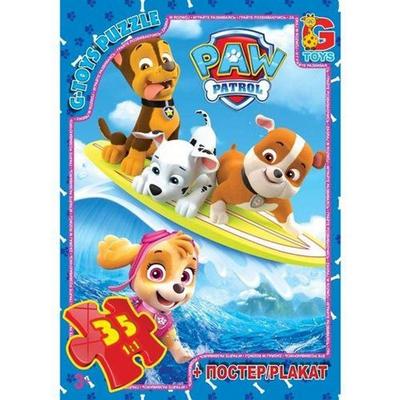 Пазл на 35 елем. + постер. PAW PATROL. G-Toys 817