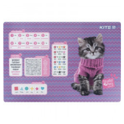 Килимок- підложка для дитячої творчості. Studio Pets. 42.5*29см. англійська. 23-207