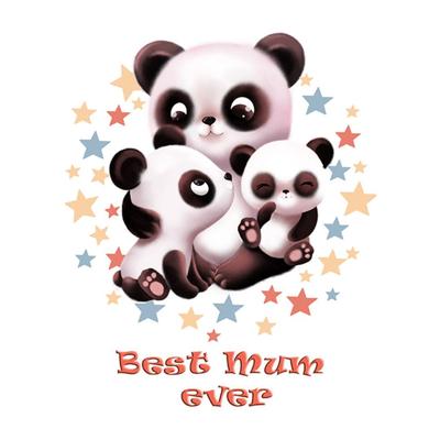 Діамантова мозаїка 21х25см. Best mum ever панди. Гулівер 177221