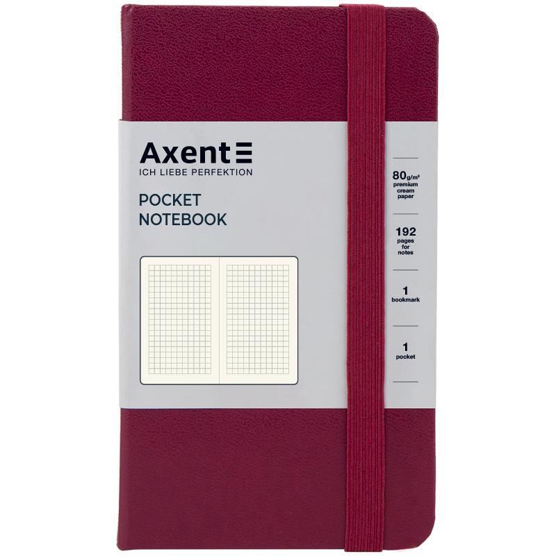 Блокнот А6. 96 аркушів, клітинка, PARTNER. Винна. AXENT. 8301-46