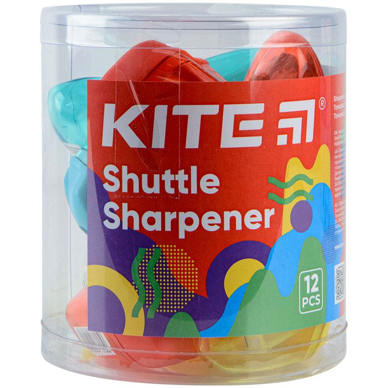 Точилка пластикова з контейнером Shuttle мікс. KITE 24-1017