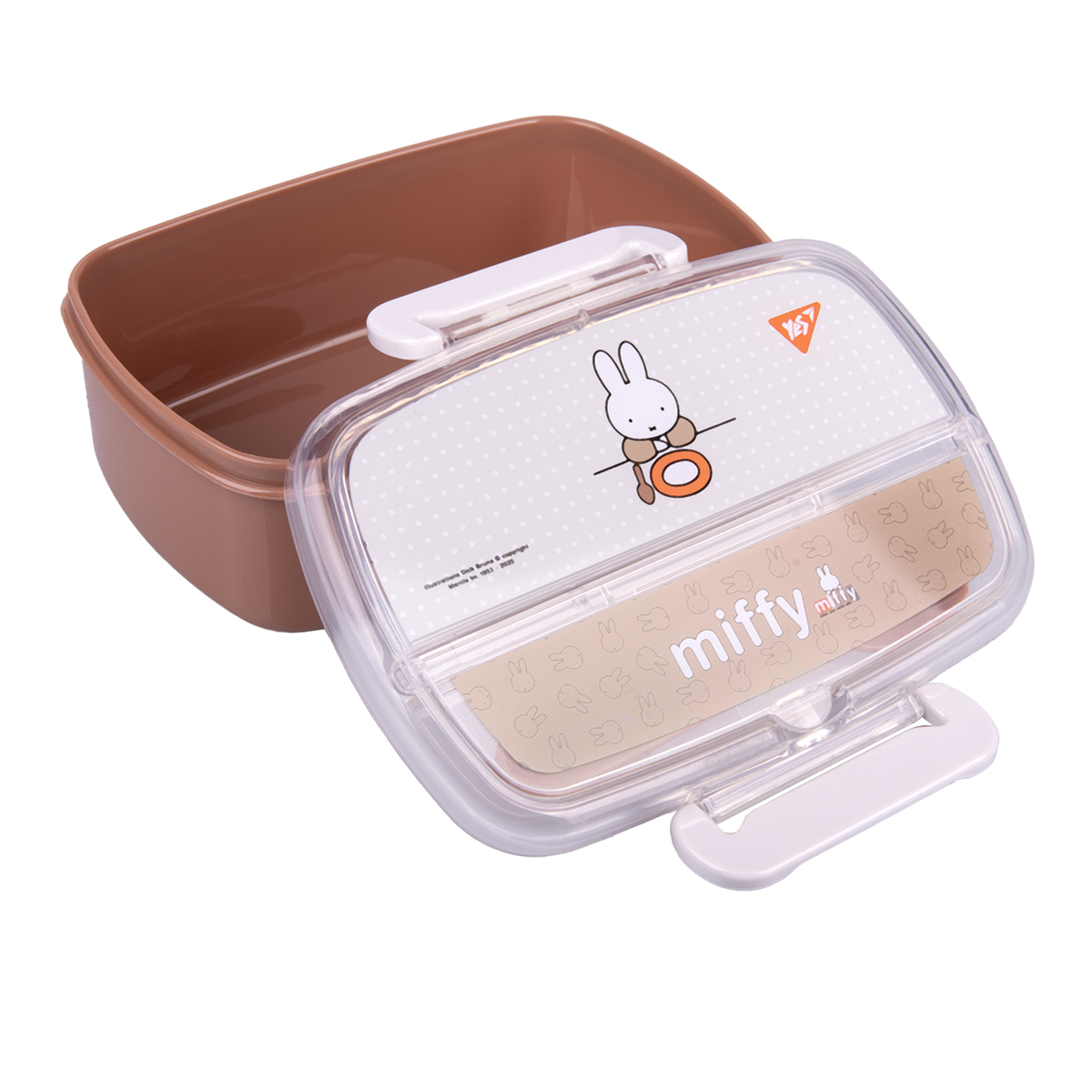 Ланчбокс 750мл. коричнево-бежевий з приладдям. Miffy. Yes 708372