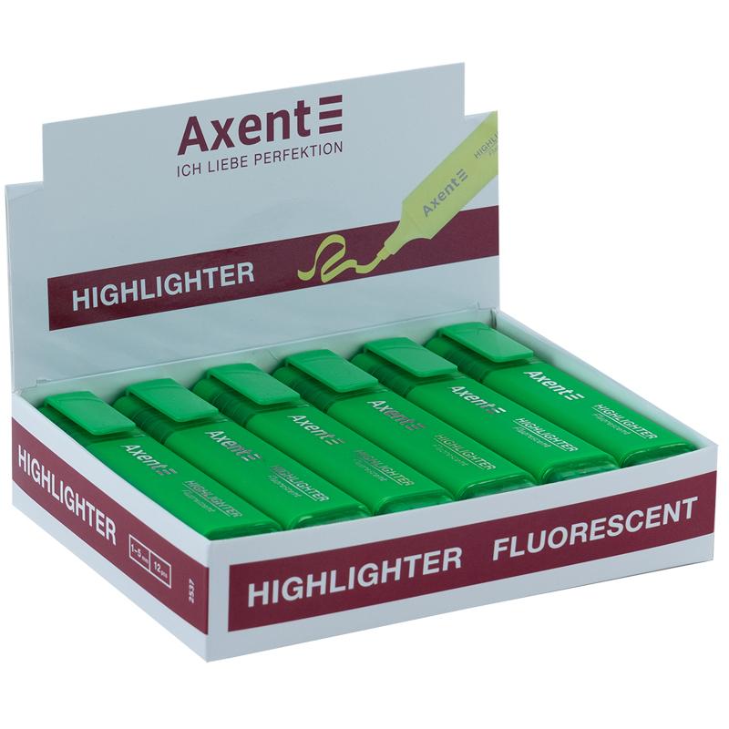 Маркер текстовий зелений Highlighter Axent 2537-04