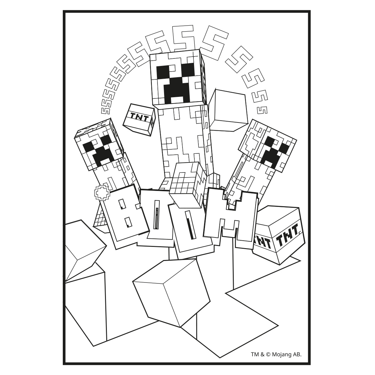 Розмальовка А4 12стор. Minecraft з наліпками. YES 743222