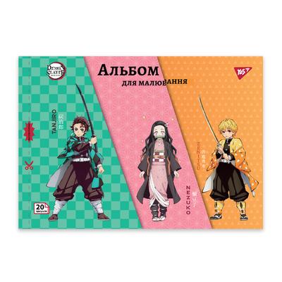 Альбом для малювання А4 20арк. Demon Slayer. YES 130586