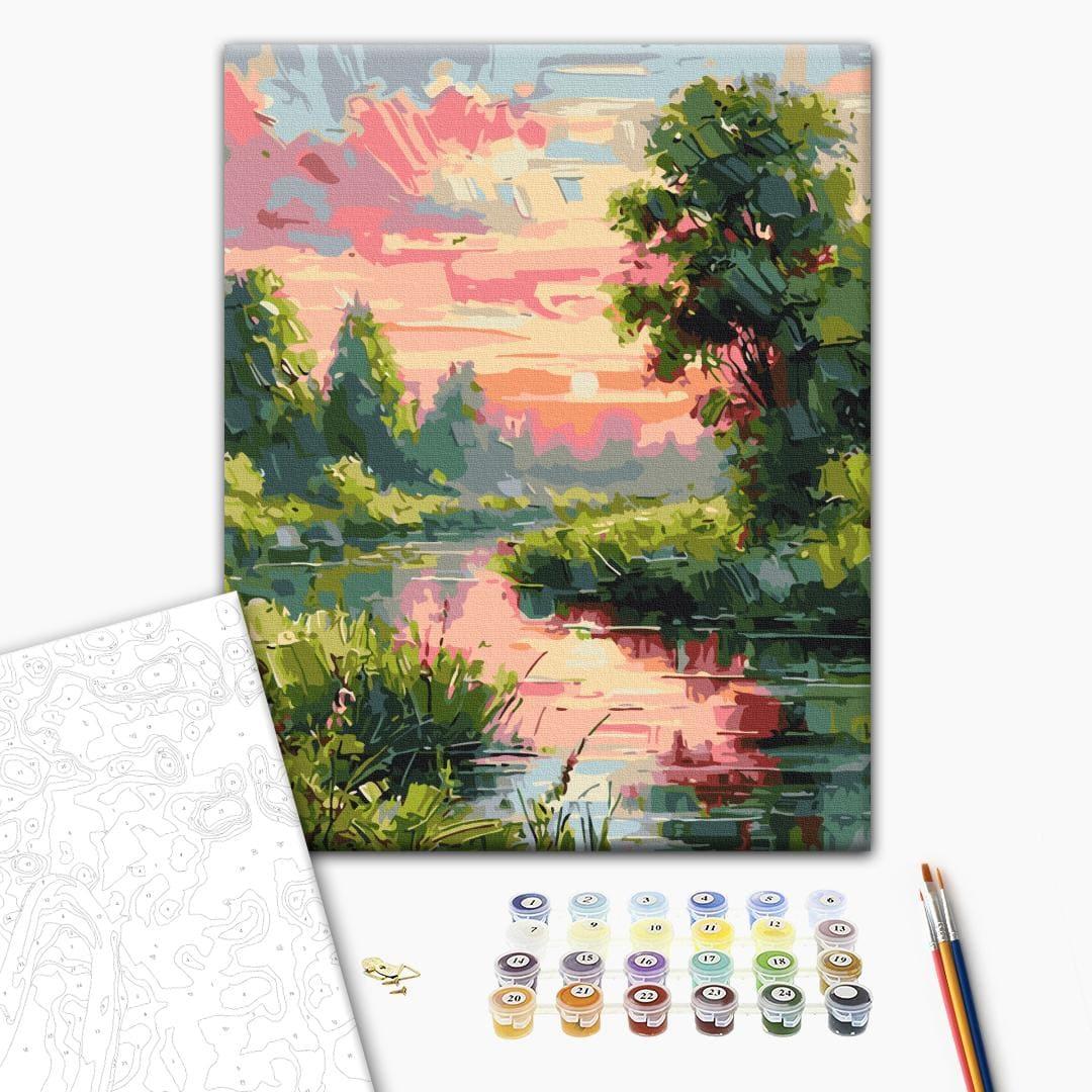 Картина по номерах. Затишний пейзаж. 40х50 см. Brushme 54162