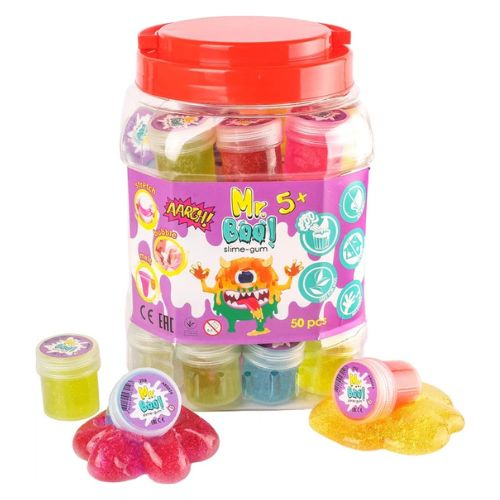Лизун-антистрес 20гр. гліттер Mr.Boo 80024