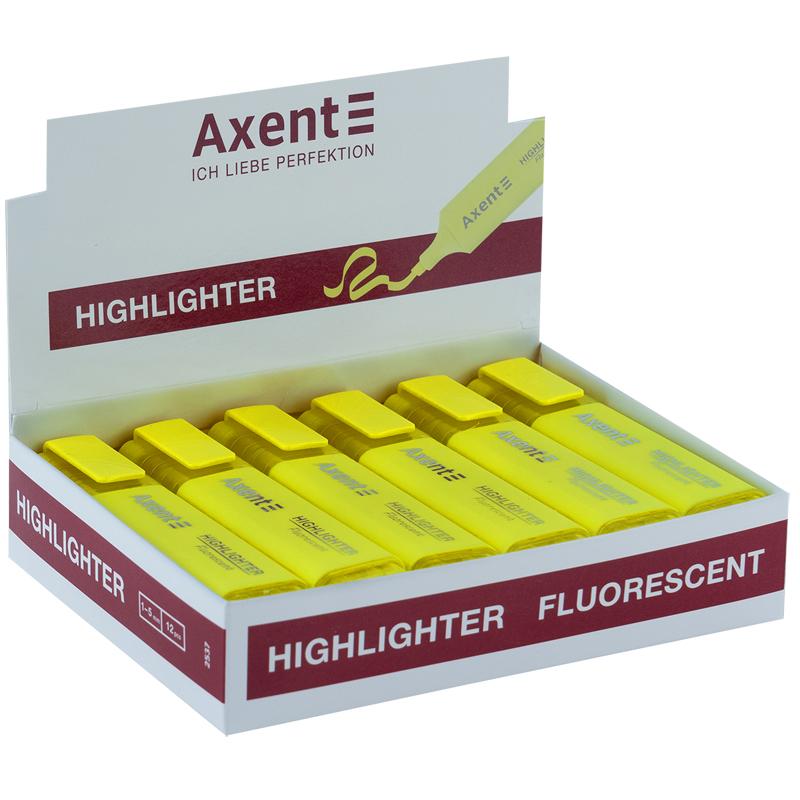Маркер текстовий жовтий Highlighter Axent 2537-08