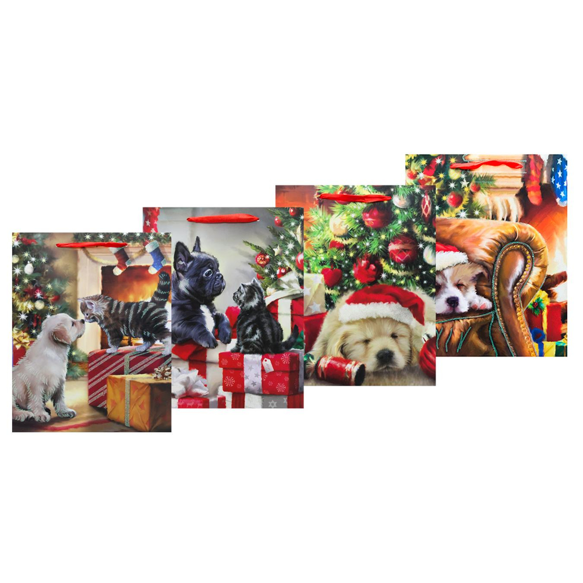 Пакет подарунковий Large 26*12.7*32.4см. Xmas dog.  Malevaro 760219