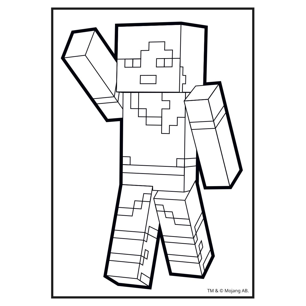 Розмальовка А4 8стор. Minecraft з наліпками. YES 743221