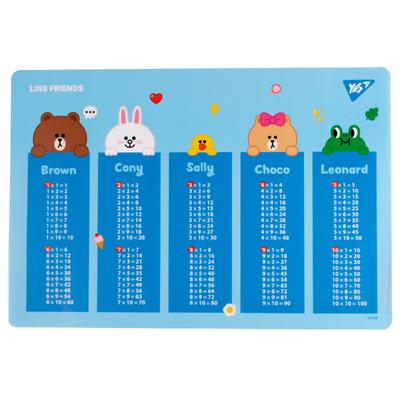 Килимок- підложка для дитячої творчості. Line Friends. табличка множення 492174