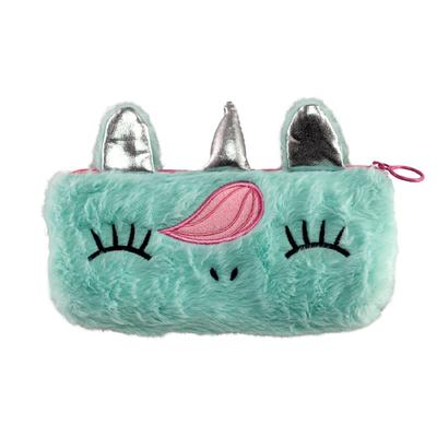 Пенал-косметичка тканевий на 1 відділення. Unicorn блакитний. Zibi 20.0006-14
