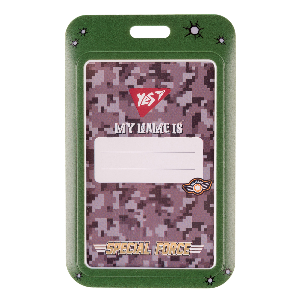 Бейдж без стрічки вертикальний Military. Yes 940318