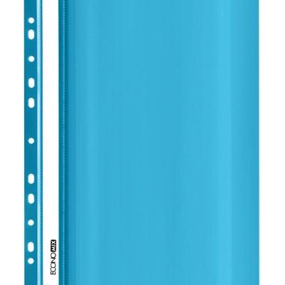 Швидкозшивач А4 пластиковий європерфорація блакитний глянець. Economix 31510-11