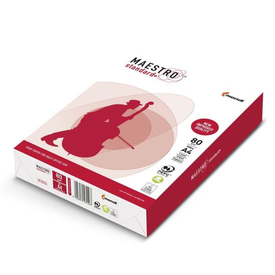 Папір офісний А4 MAESTRO Standart+ 500л 80г/м2 класс C+. Словаччина