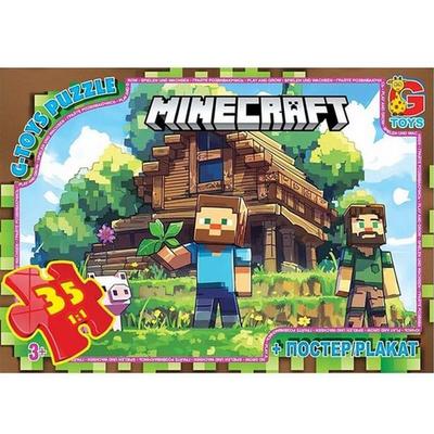Пазл на 35 елем. + постер. Minecraft. G-toys 798