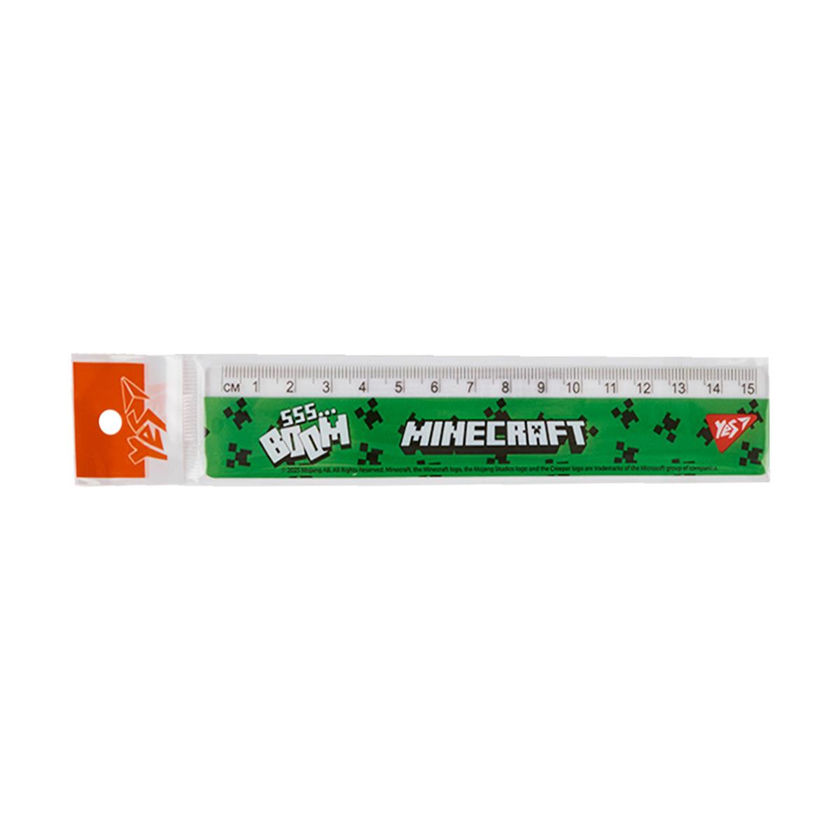 Лінійка 15см пластикова Minecraft Boom. Yes 370680