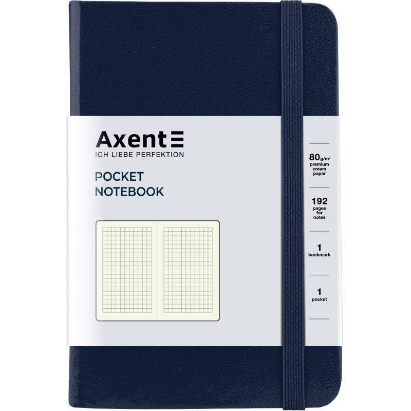 Блокнот А6. 96 аркушів, клітинка, PARTNER. Синій. AXENT. 8301-02