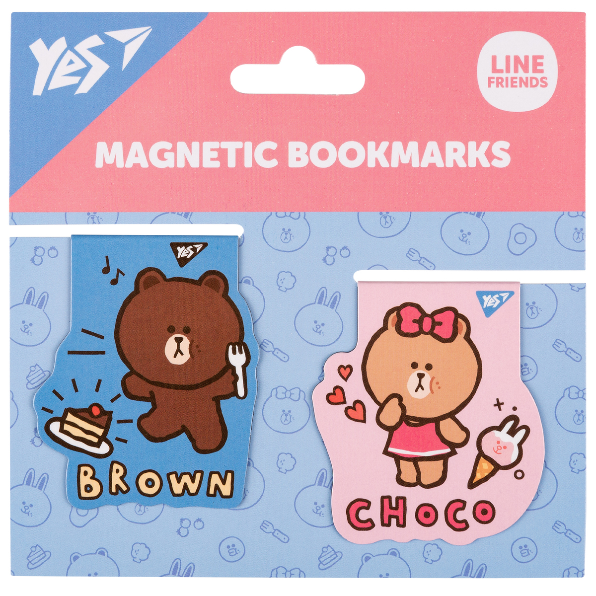 Закладки магнітні 2шт. Line friends. Yesі 708106