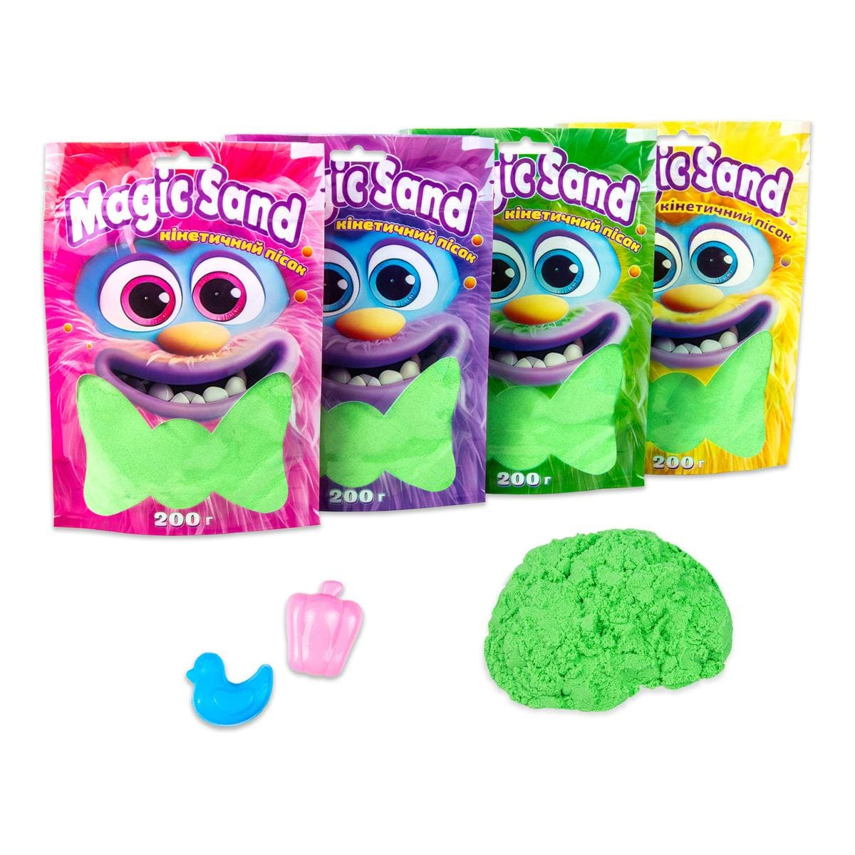 Кінетичний пісок 200г. Magic sand. зелений. Стратег 39401-2