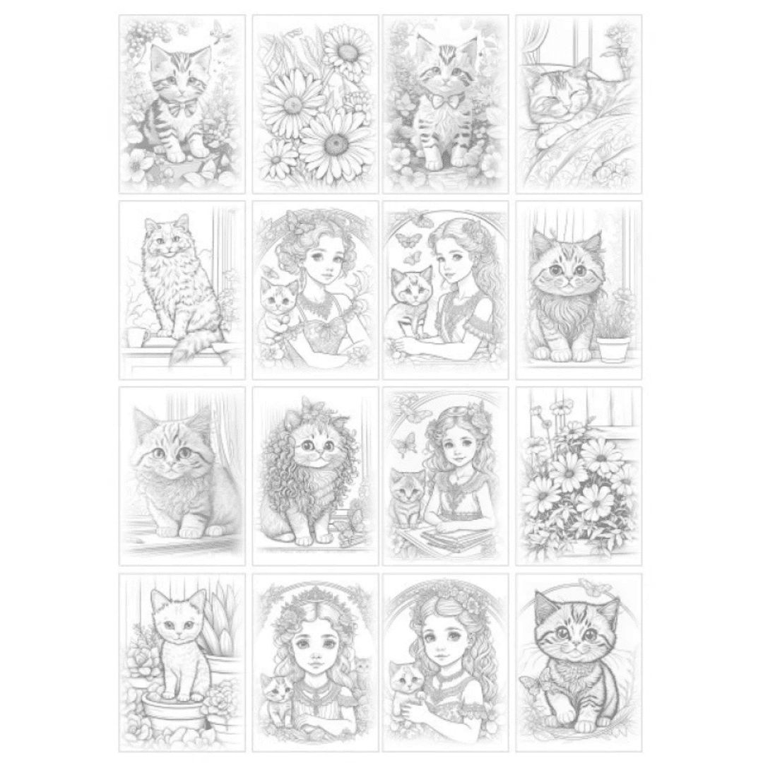 Розмальовка Cute kittens 8 арк. Фреш 23327
