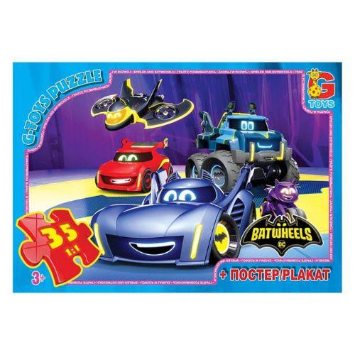 Пазл на 35 елем. + постер. Бет-колеса. G-Toys 01