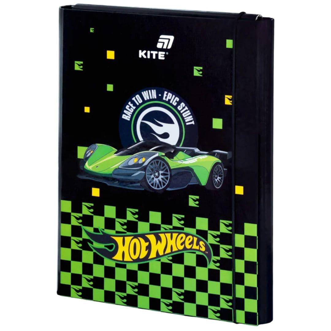 Папка для праці А4 на гумках. Hot Wheels. Kite 26-213