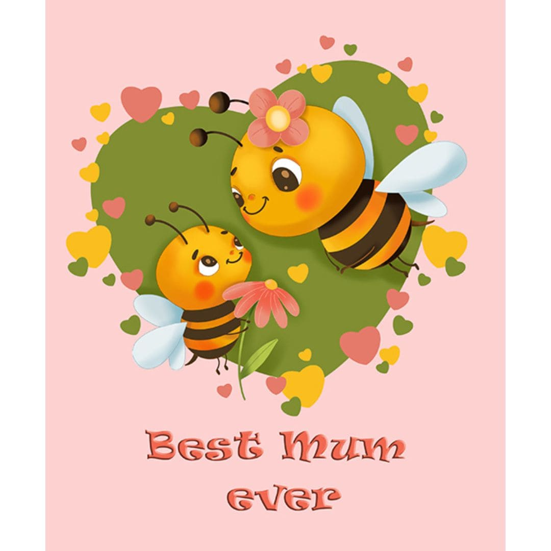 Діамантова мозаїка 21х25см. Best mum ever бджілки. Гулівер 177220