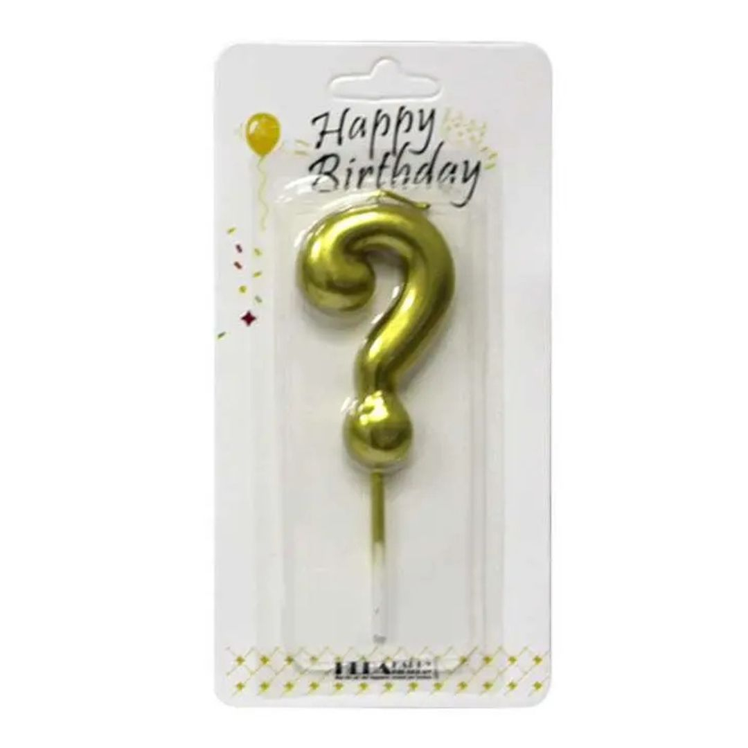 Свічка цифра ? золото, 6см,Candle Warnsng 0088