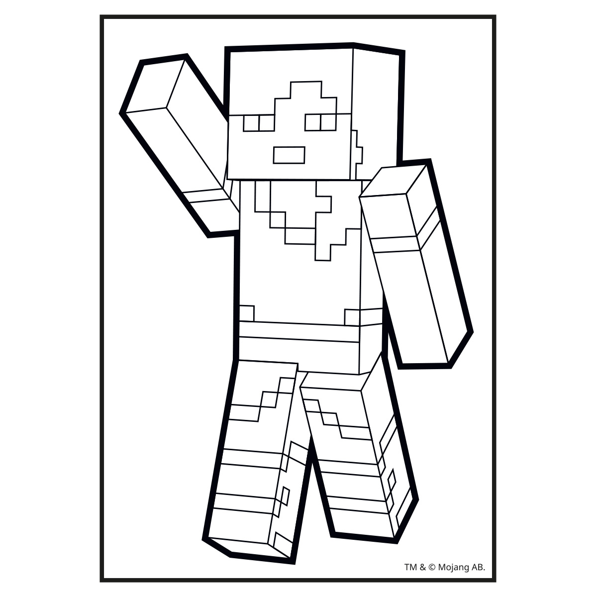 Розмальовка А4 8стор. Minecraft з наліпками. YES 743221