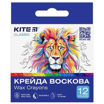 Олівці-крейда воскова 12 кольорів. KITE к-070