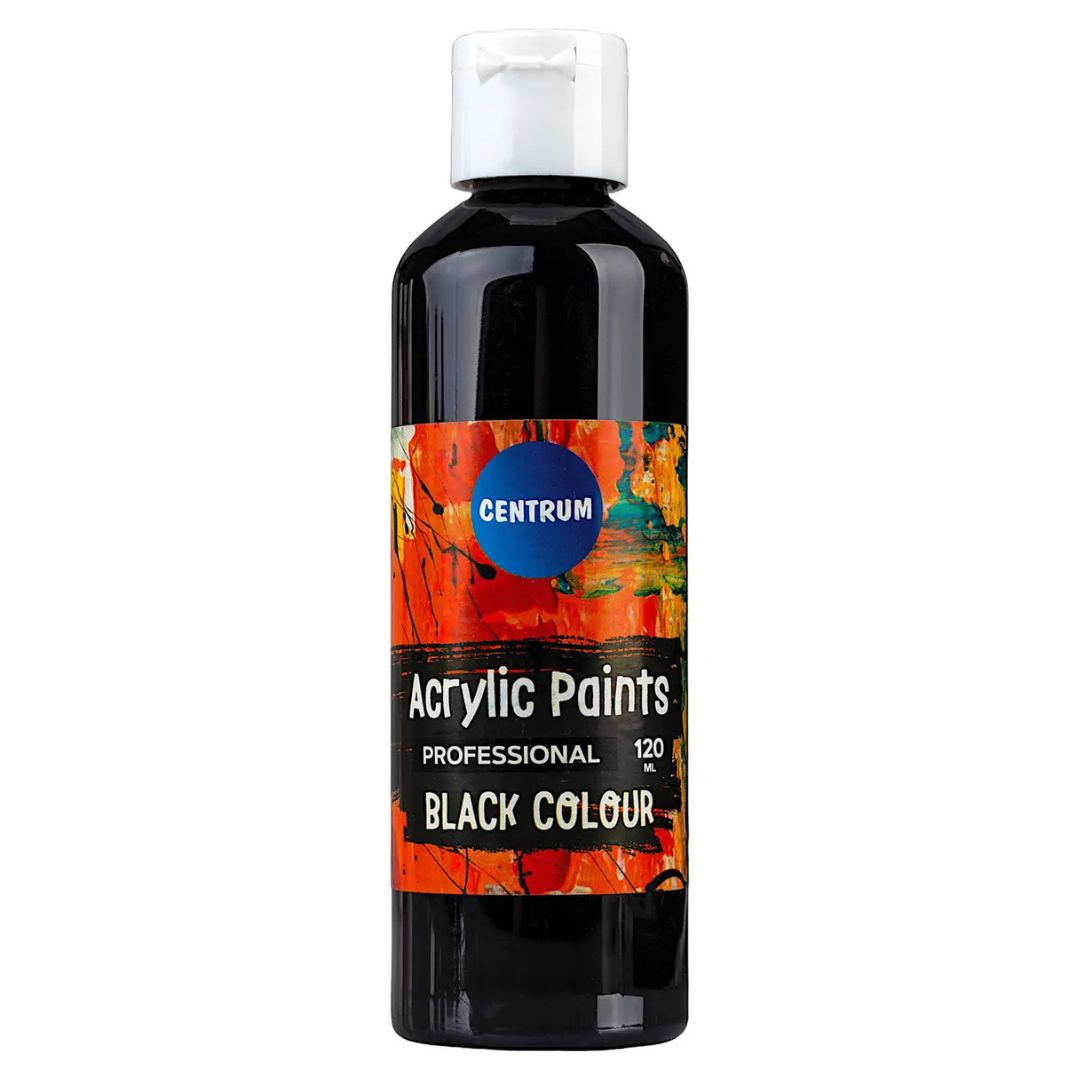Акрилова фарба чорна 120мл у пласт. бутил. Centrum Professional 80925