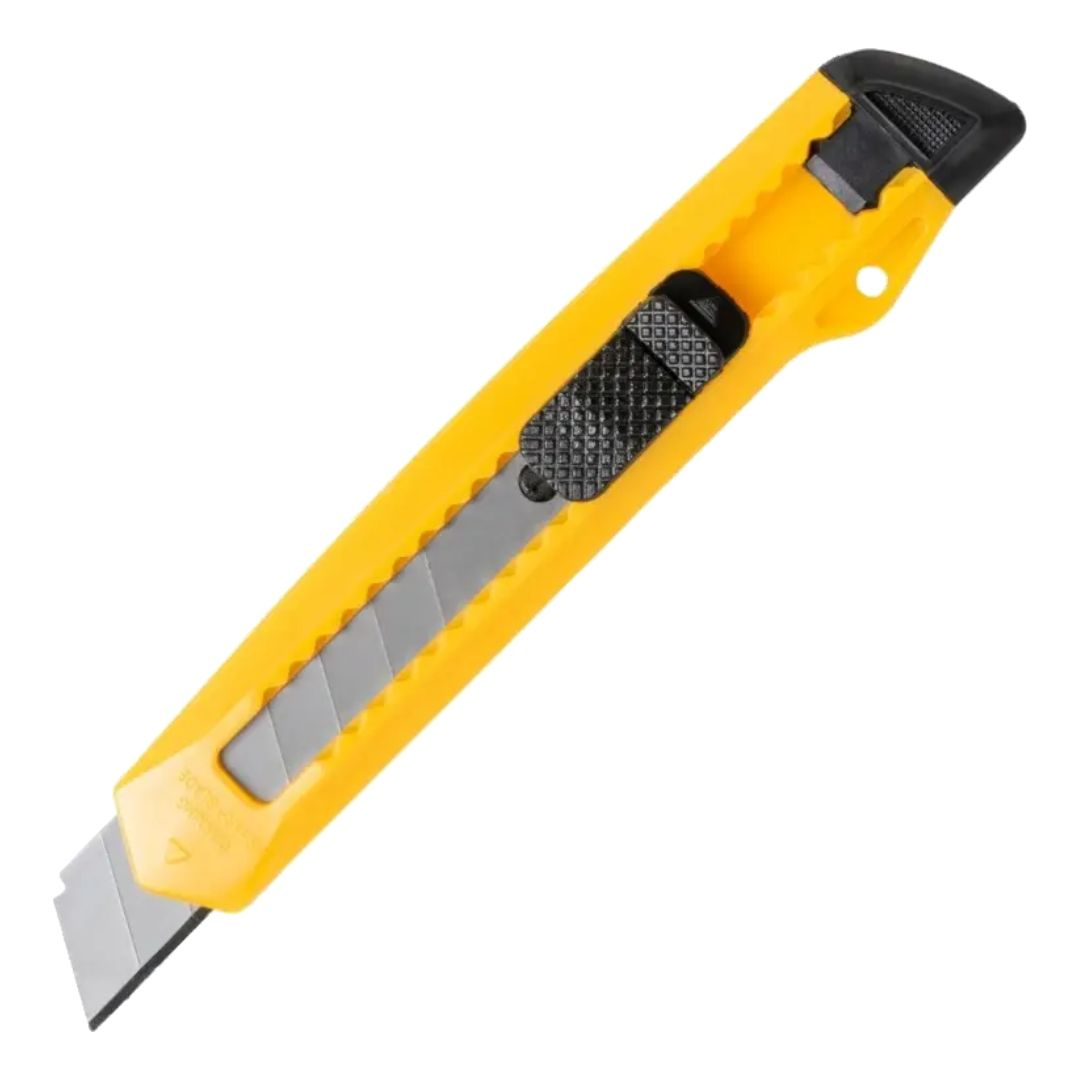 Ніж канцелярський 18мм. Пластиковий корпус, жовтий в п/е. Economix 40526